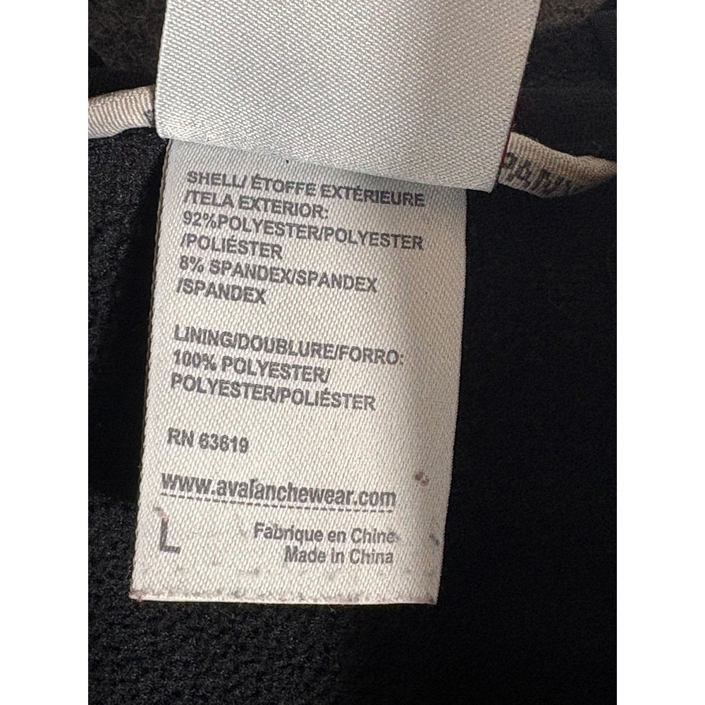 Avalanche Black Hooded Softshell Jacket Full Zip … - image 5